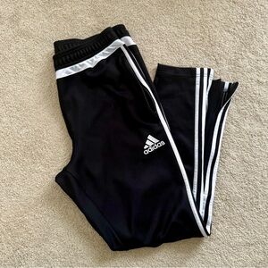 Adidas Men’s Black Joggers with White Stripe Trim Size Medium
